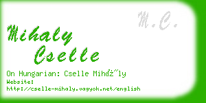 mihaly cselle business card